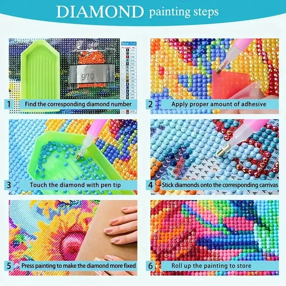 Cute Rainbow Bears Diamond Painting Pictures Puzzle Cross Stitch Mosaic Embroidery Wall Decoration 5D DIY Art Gift Offers