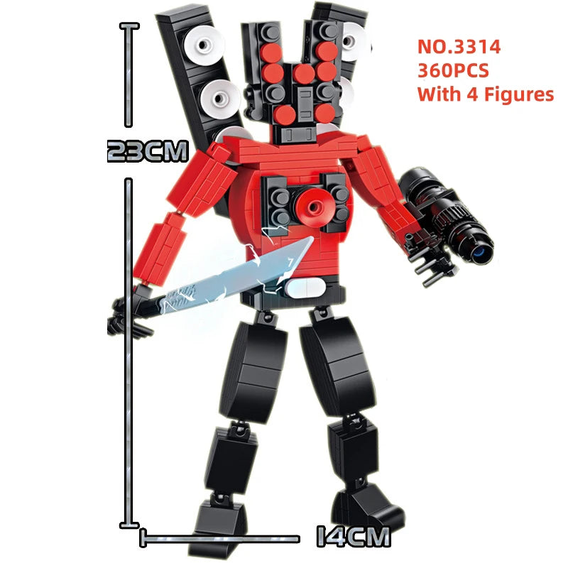 MOC Titan Speaker Man Skibidi Toilet Man Building Blocks Monitor Man Titan Camera Titan Monitor Titan Block Toys Gift for Boys