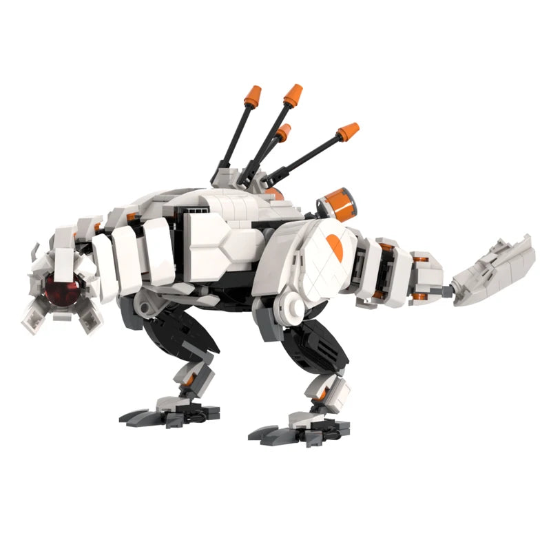 Moc Horizon Zero Dawned Thunder Jaw Mechanical Monster Action Dragon Dinosaur Popular Game Building Block Toys