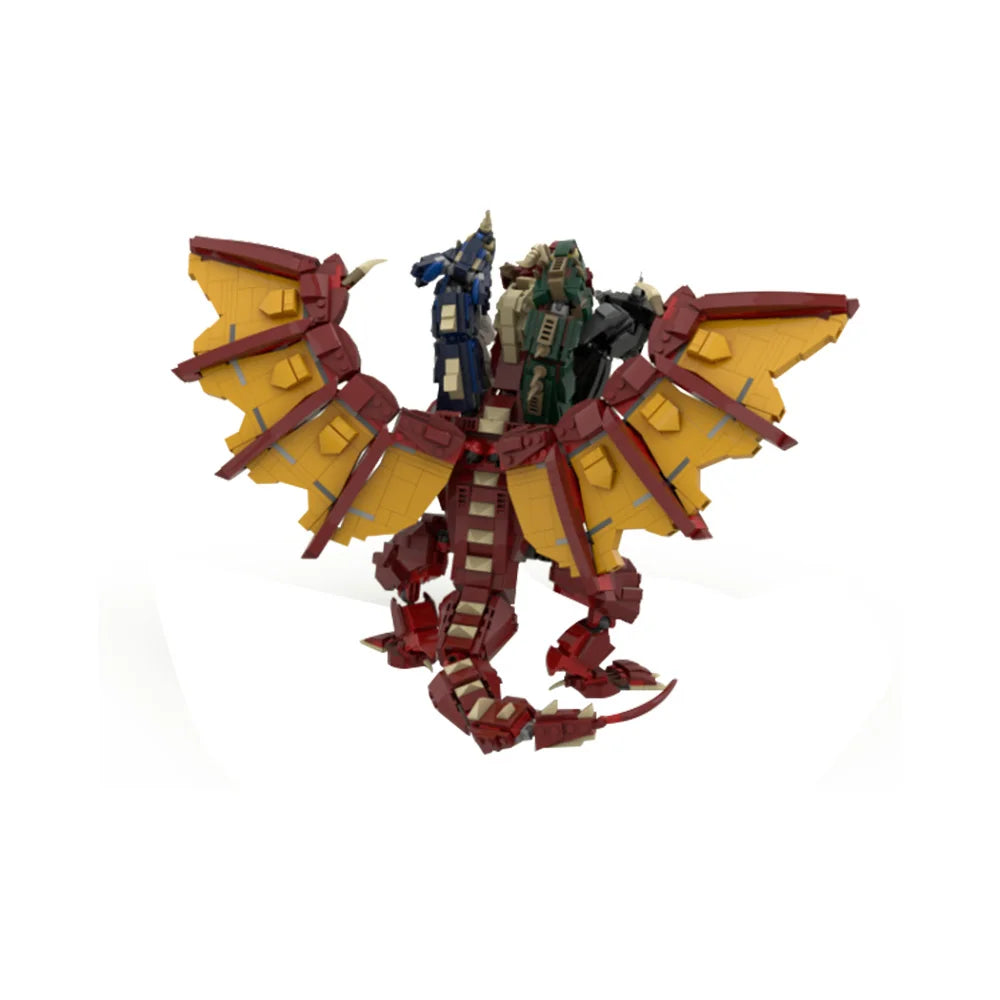 Gobricks MOC Tiamat's Dice Tower Building Blocks Model Tiamat Dragon Queen Action Statue Bricks DIY Assemble Toys Children Gifts
