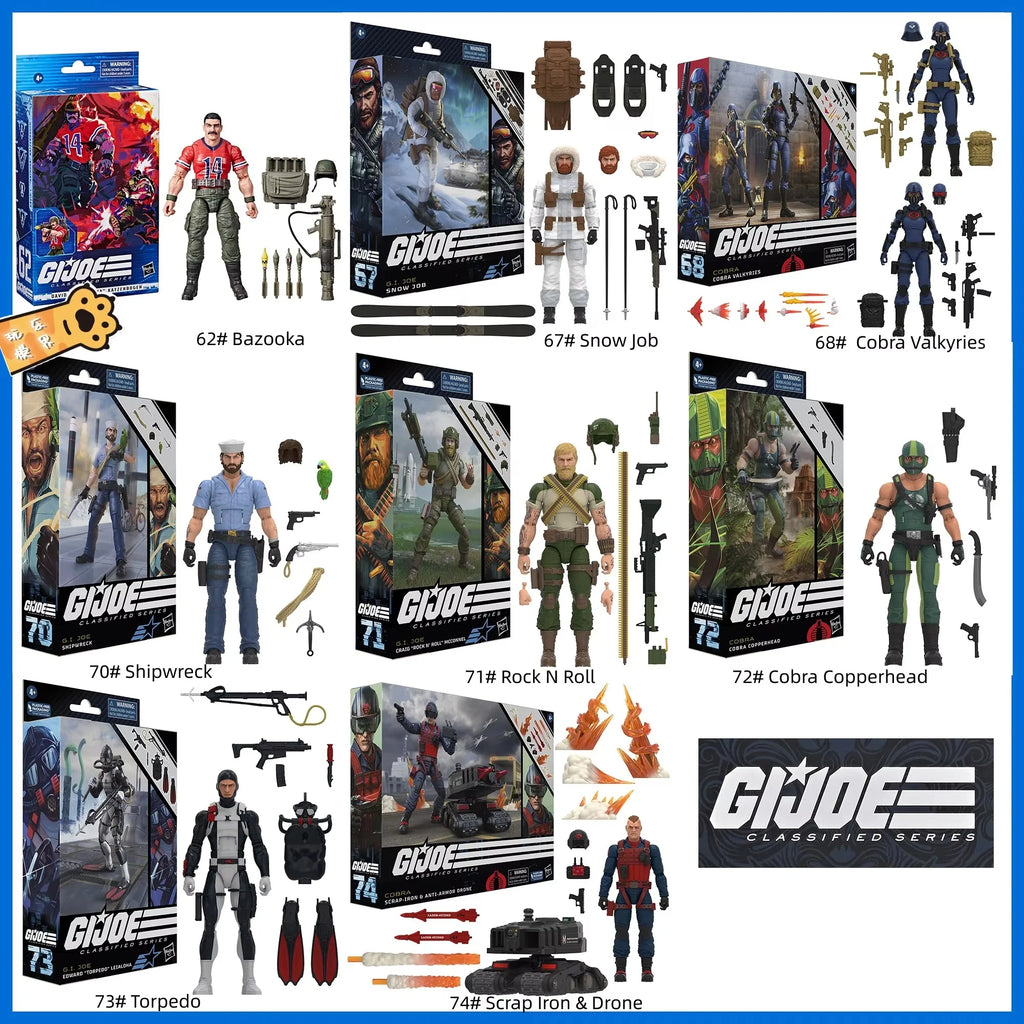 G.I.Joe Classified Series 6-Inch Action Figure Snow Serpent /Range-Viper /Cobra Eel Crimson Viper Etc Collection Jmodel Toys