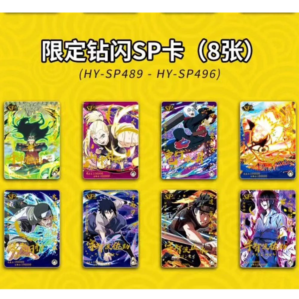 Little Dino Naruto HY-0802 Collection Card Anime Characters Hatake Kakashi Uzumaki Uchiha Sasuke Booster Box Children's Toy Gift