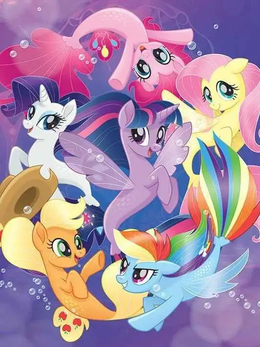 Cute Cartoon My Little Pony 5D DIY Art Diamond Painting Cross Stitch Pattern Pictures Mosaic Embroidery Jewelry Home Decoration