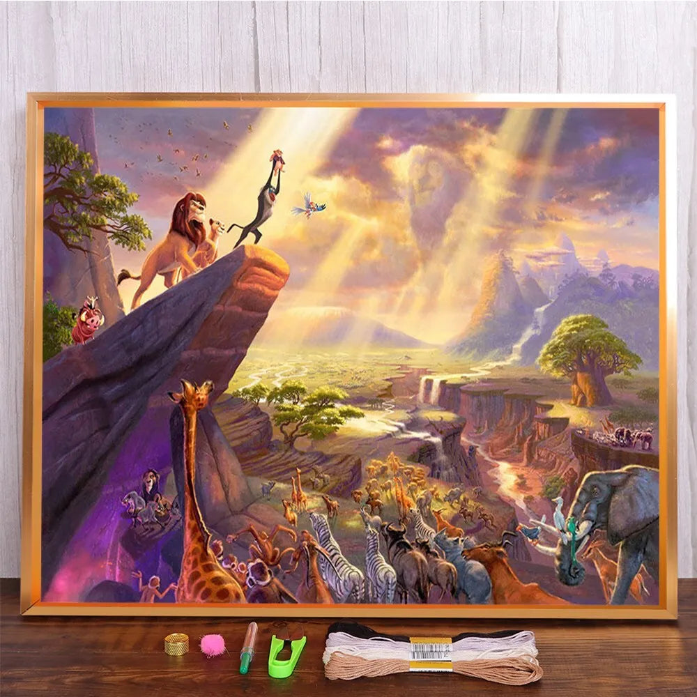 MINISO Disney Classic princess scene Diamond Painting Mosaic Embroidery Cross Stitch Kit Home Decor 5D DIY  Art Collection Craft