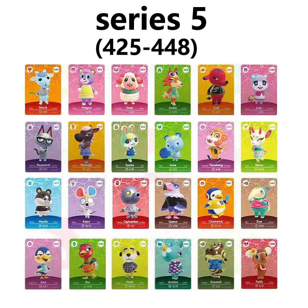 Hot Sanrio Game Animals Crossing New Horizons Amiibo Card Ankha Marshal Maple NS Switch 3DS Game NFC Cards Series 1 2 3 4 5