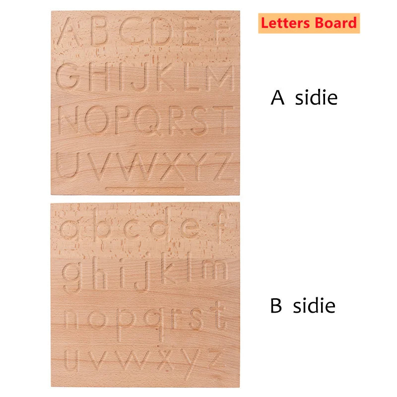 Trace Letters Numbers Wood Groove Writing Board Montessori Language Materials Fine Motor Skill Practice Early Educational Toys