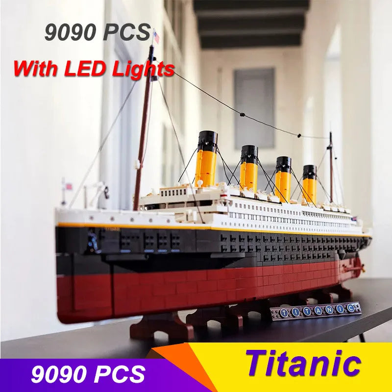 Compatible 10294 Titanic Building Blocks MOC Display Model Bricks Cruise Boat Steamship Aldult Toy Christmas Gifts 9090pcs