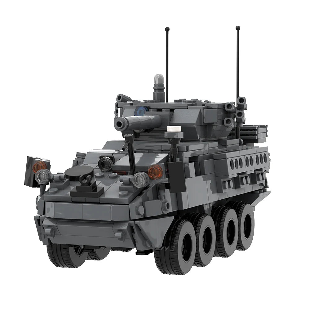 Gobricks MOC MRAP Military Vehicle Car Serie Bricks Mine Resistant 4x4  RG-33L RG-31 M142 M1296 CROWS Building Blocks Toy Car