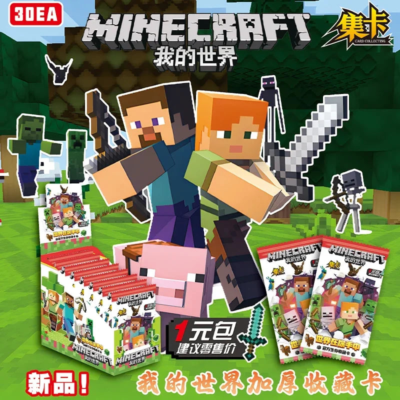 Minecraft Card The World Is in Your Hands Adventure and Footprints MR SP Game Role Trading Collection Card Kids Toys Gifts