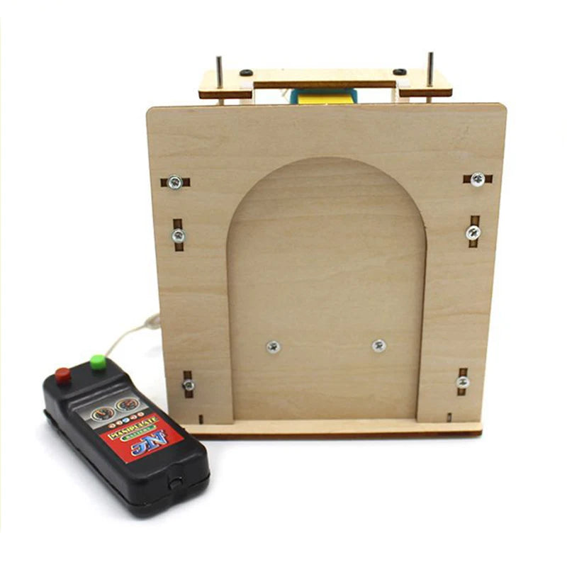 DIY Sets Electric Remote Control Garage Door Wooden Model Science Toys Kids STEM Education Creative Kits