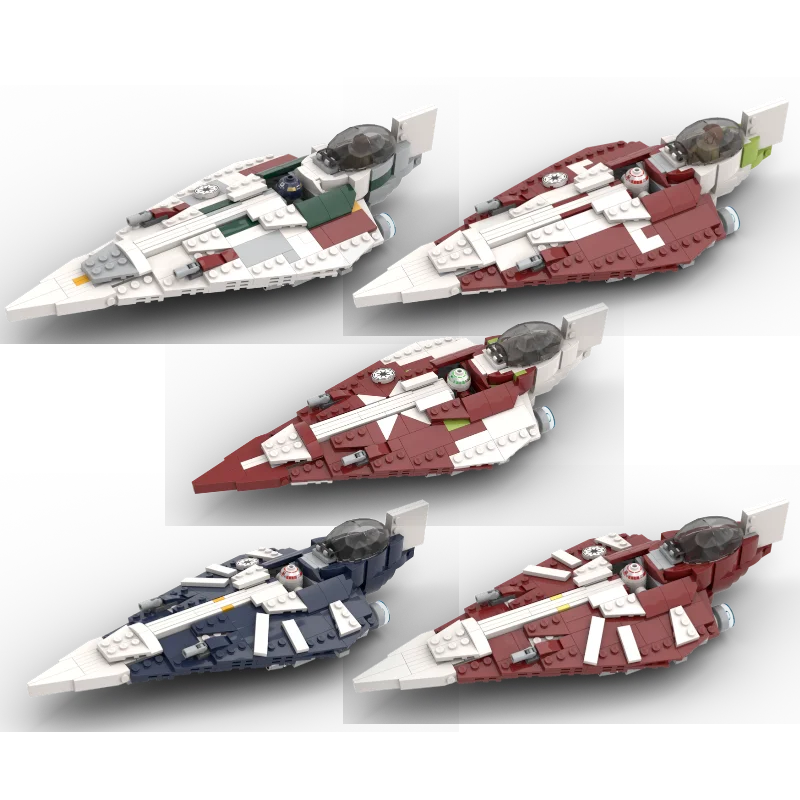 NEW 300+PCS MOC Building block 75362 shuttle spaceship T-6 Birthday gift for children Frigate series Starfighters Bundle