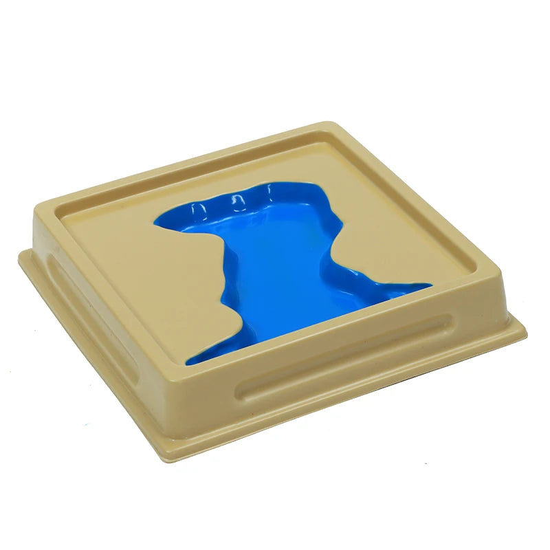 Montessori Geography Materials Land and Water Form Trays  Kids Early Learning Toys Educational Game Hand-eye Coordination