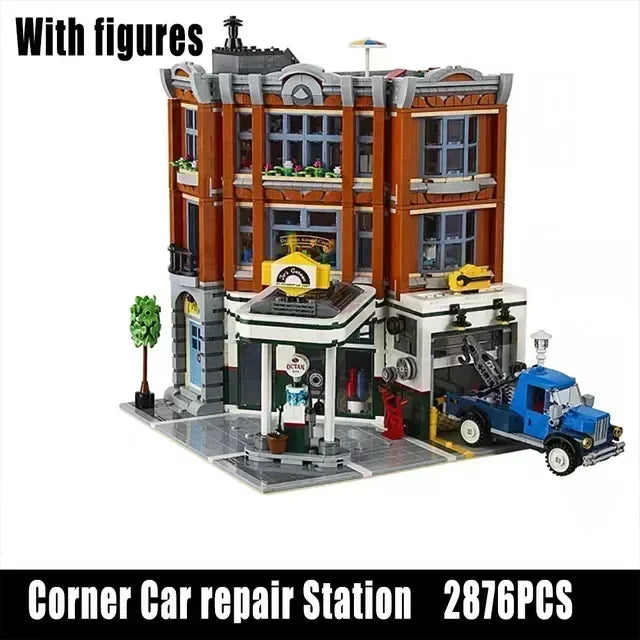 Creatoring Expert Pet Book Shop Town Hall Downtown Diner Model Moc Modular Building Blocks Brick Bank Cafe Corner Toys Parisian