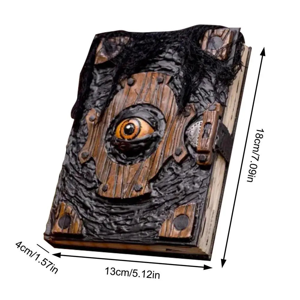 Book Of The Damned Halloween Decor Witch Decoration Handmade Black Spellbook Realistic Necronomicon Book Spooky Seasonal Prop