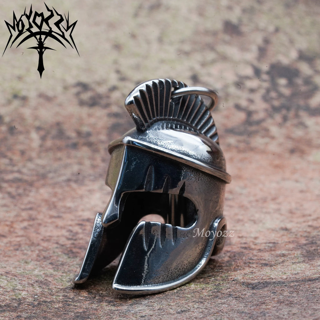 Roman Warrior Helmet Spartan Ancient Greek Warrior Helmet Riding Bell Good Luck on The Road Motorcycle Luck Gremlin Ride charm
