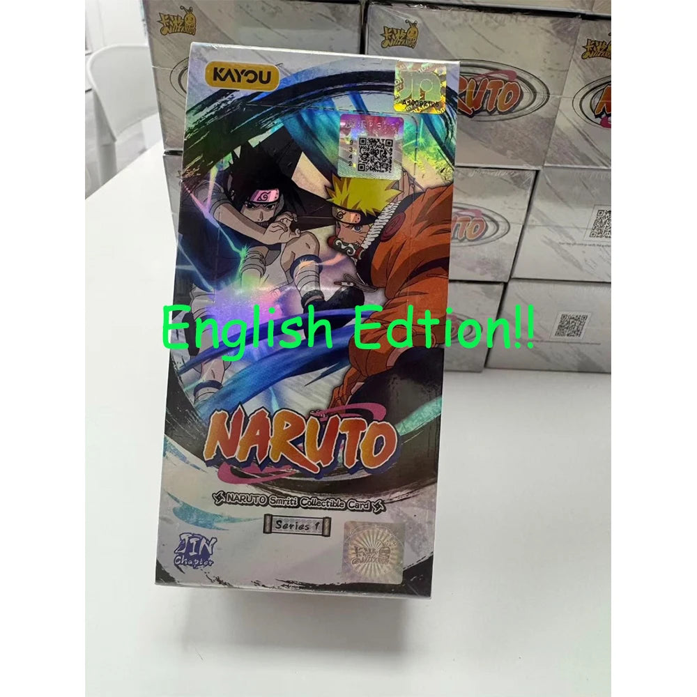 Genuine English Version Kayou Naruto Cards Series1 W6T4 Booster Box TCG Rare Anime Card Game Collection Decor Kids Toy Gifts