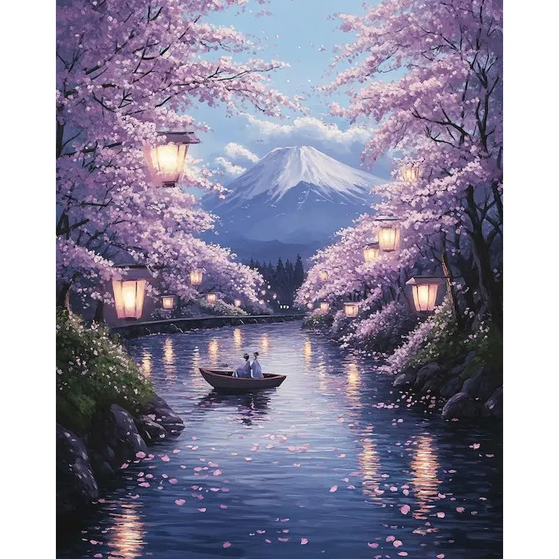 GATYZTORY Diy Paint By Numbers For Adults Kits Acrylic Paint Night Landscape On Canvas Numbers Painting For Home Decors