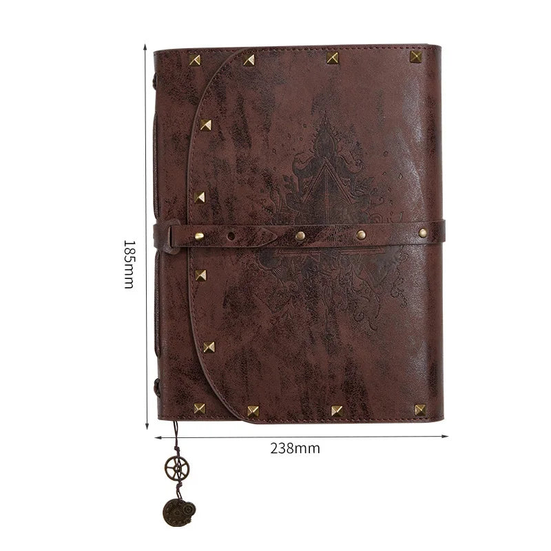 A5 Notebooks PU Cover Magic Journal 290 Pages Note books Retro Student Diary Planner