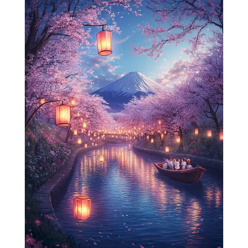 GATYZTORY Diy Paint By Numbers For Adults Kits Acrylic Paint Night Landscape On Canvas Numbers Painting For Home Decors