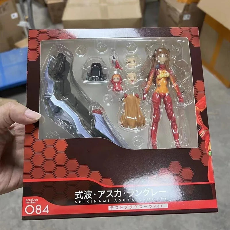 Max Factory figma 084 Soryu Asuka Langrey figma 079 Makinami Mari Illustrious figma 019 Ayanami Rei Action Anime Figure Toy gift