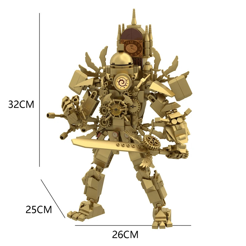 Creative Titan Series Skibidi Toilet Building Blocks Set Clock TV Man Model DIY Bricks Toys For Children Christmas Kids Gifts