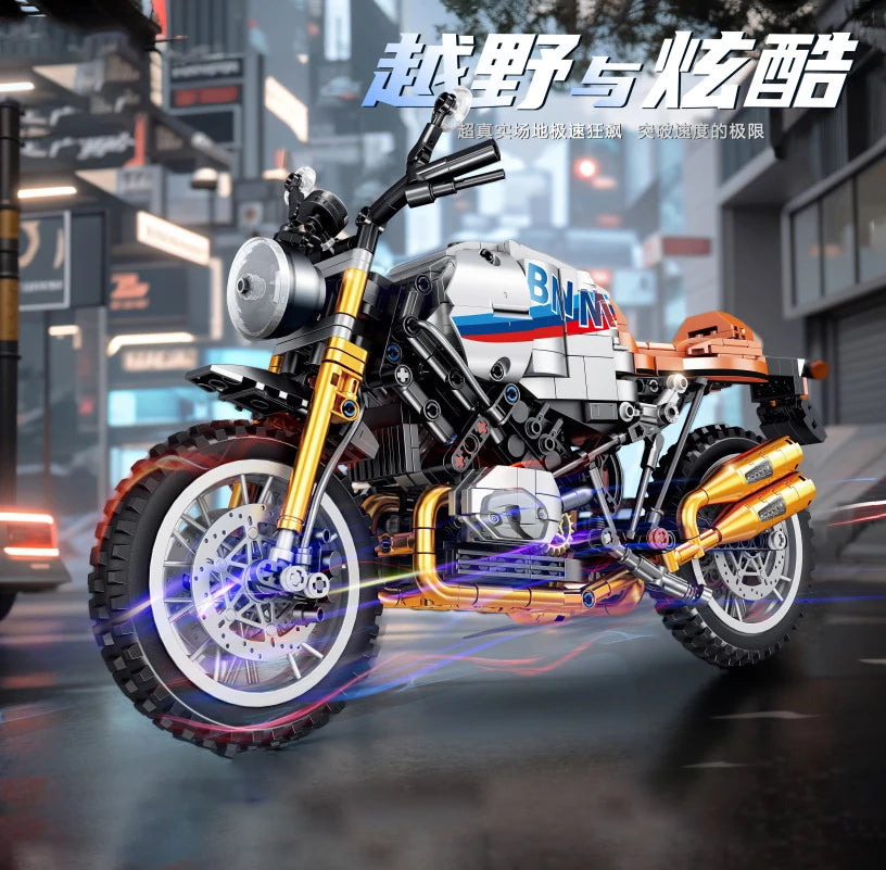 2024 Modern High Tech Technic Moto Suzuki GSX250r Rush1000 Motorcycles Dirt Bike Model Building Blocks Sets Brick Kids Toys Gift