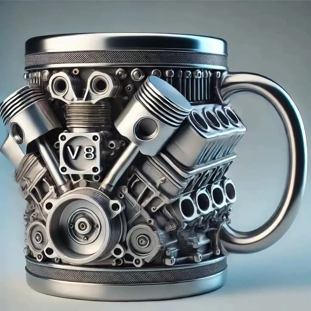 304 Stainless Steel Insert Resin Beer Danegeld Tankard Coffee Beer Mugs Cup Water Mug Coffee Cup V8 Engines Stainless Steel Cup