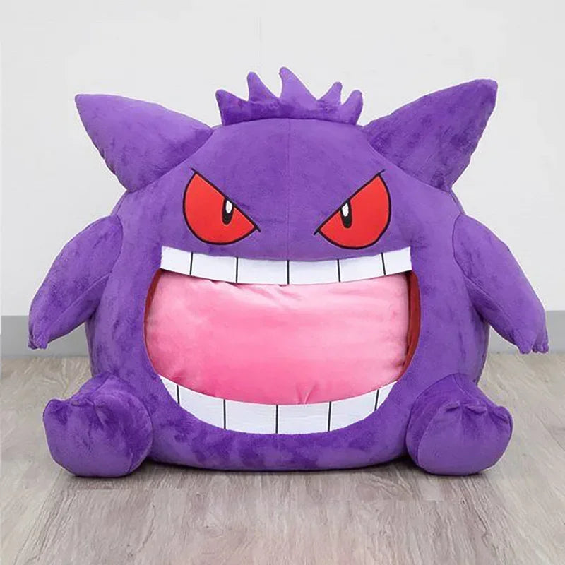 Pokemon Gengar Big Tongue Plushies Anime Peripheral large sized Gengar Sleep Pillow Dual Purpose Nap Blanket Stuffed Plush Toy
