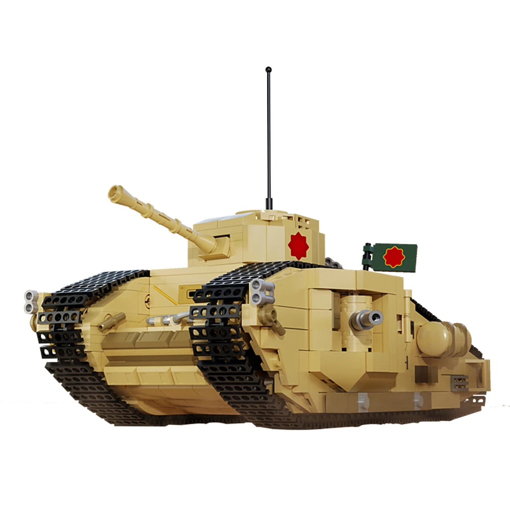 MOC Indiana Jones The Last Crusade Military Tank Building Blocks Adventure Movies Military Tank Model Bricks Toys Birthday Gifts