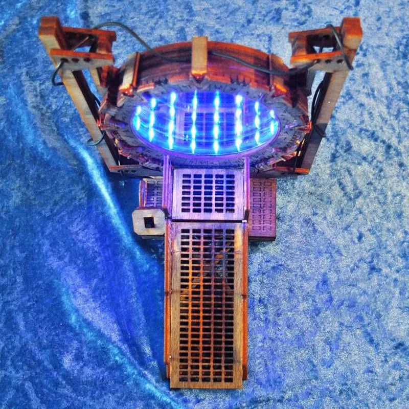 3d Diy Stargate Bookends Table Ornaments Portal Bookends Led Lighted Two-Way Galaxy Door Creative Funny Bookend Birthday Gifts