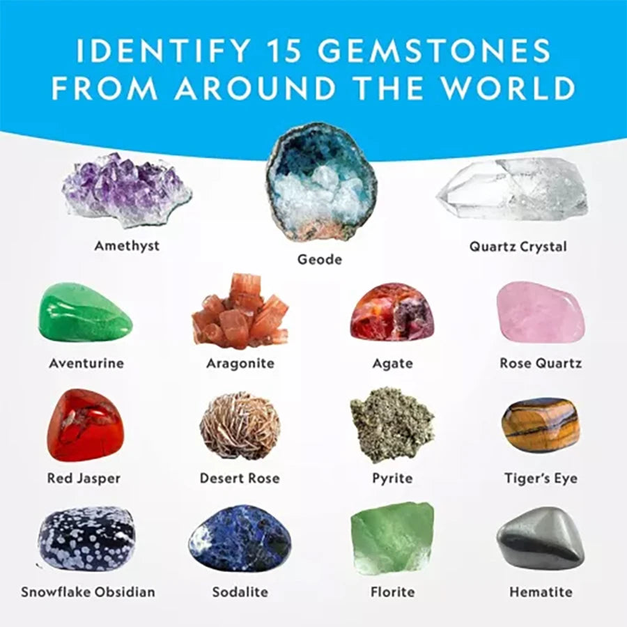 STEM Mega Gemstone Dig Kit-dig and discover gem stone crystal dig toy set child educational toy crystal mining kit Kids gift