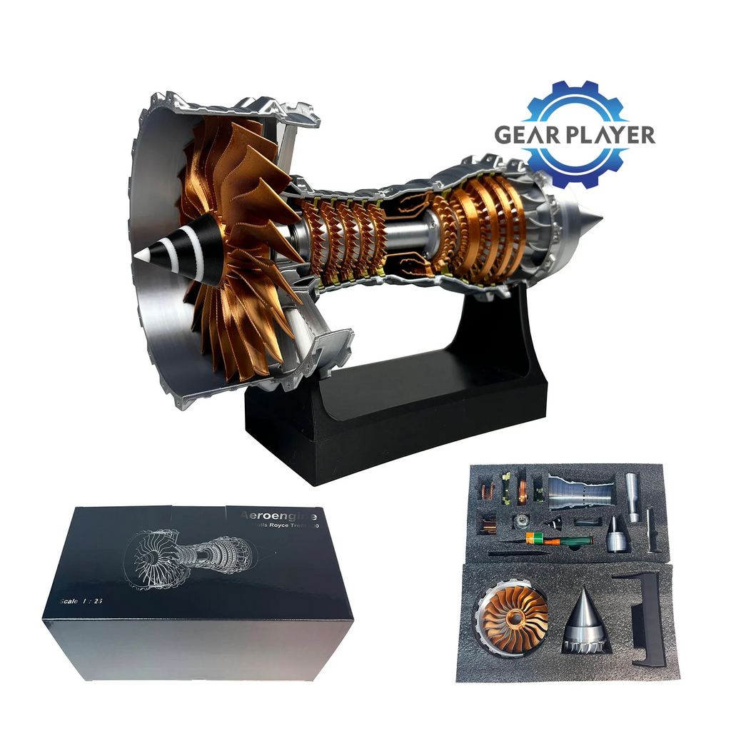Turbofan Engine Model Aircraft Engine Kit DIY Assembly Model Toy Aircraft Engine Model Mechanical Science Educational Toy