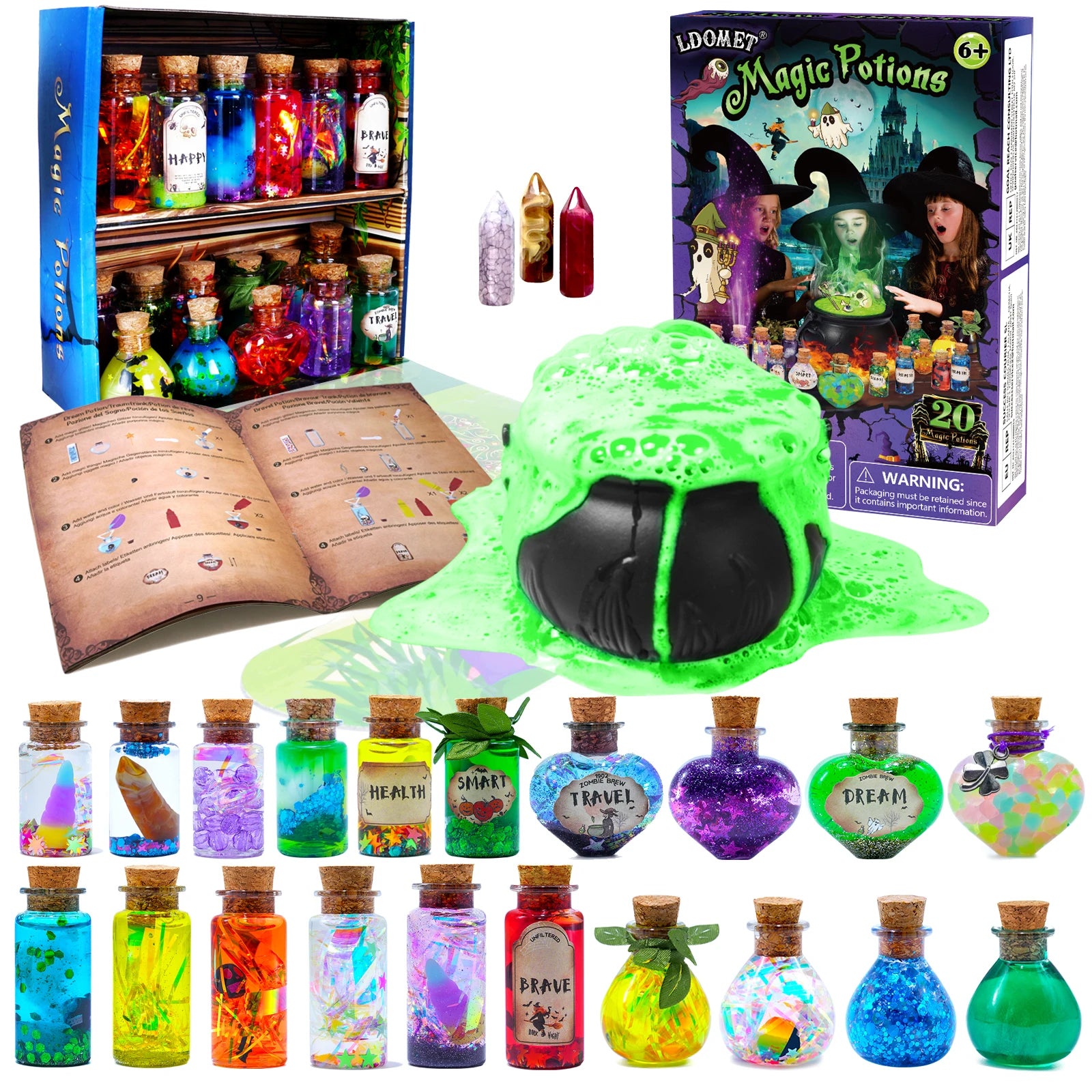 DIY Halloween Witch Magical Potions Fairy Mixies Potion Kit Christmas DIY Glow Potion Handmade Decorations Creative Crafts Toy