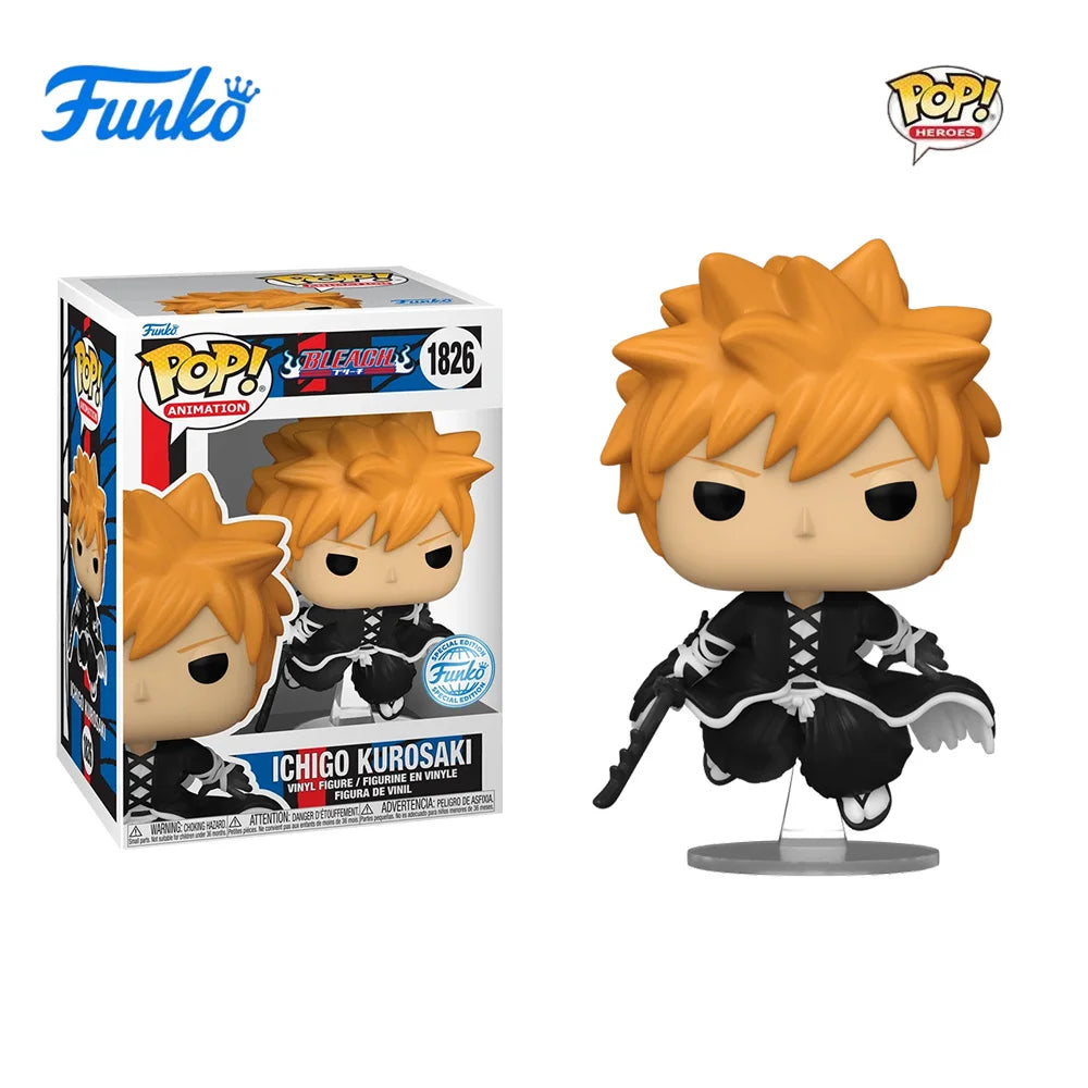 FUNKO POP Original Anime Cartoon Death God Ichigo Kurosaki Matsumoto Rangiku Toy Figures Collection Model Toys birthday Gifts