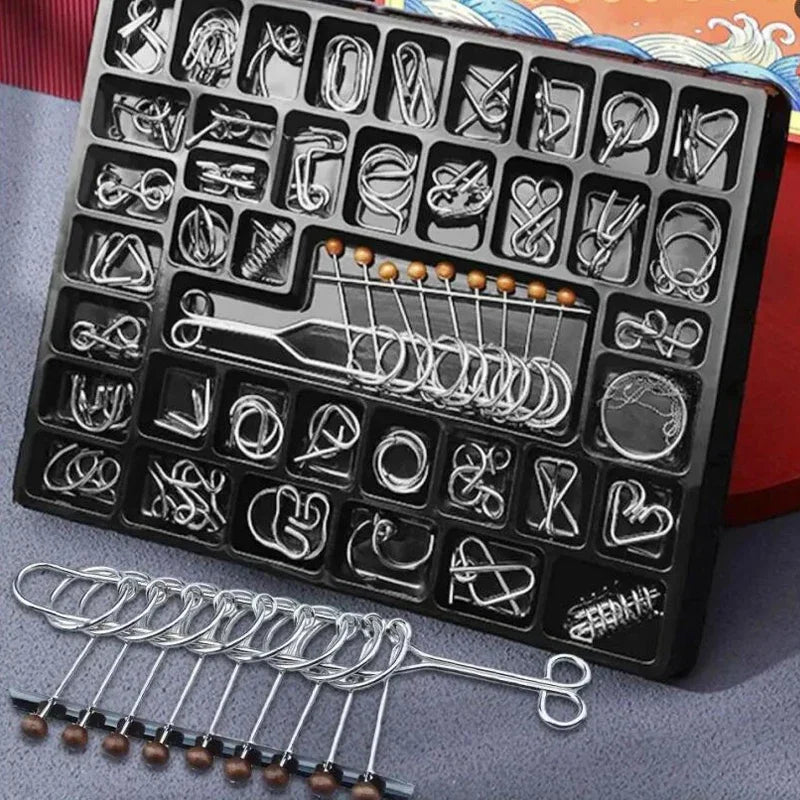 Disentanglement Iron Link Unlock Interlock Game Metal Puzzles Brain Teasers Iq Test For Adults And Children Educational Toys