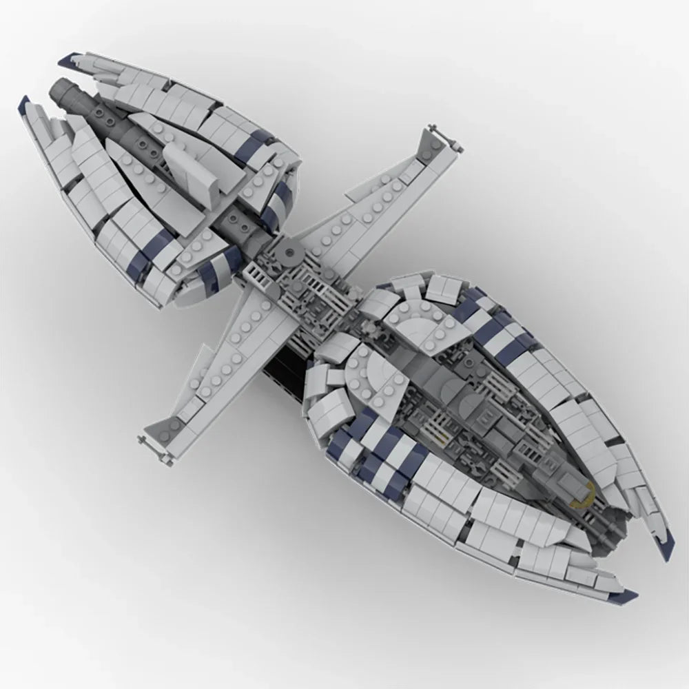 MOC The Catapult Machine Spacecraft Classic Model Bricks for Children, Frigate Holiday Gift, Building Assembled Bricks