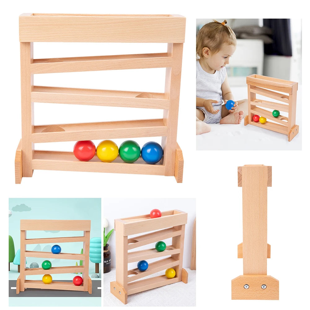 Montessori Tracker Ball Maze Montessori Tracker Ball Drop Toys Great Birthday Gift Wooden Ball Tracker for Babies for Boys Girls