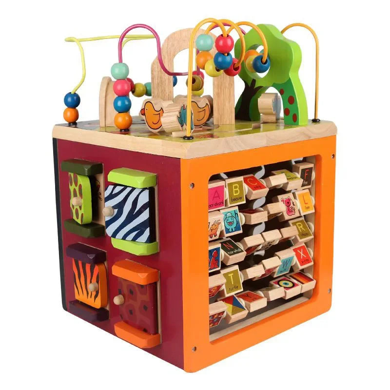 Extra Large Size Wooden Multifunctional Bead Box Early Education Intelligence Toys for Children Kindergarten Montessori Concept