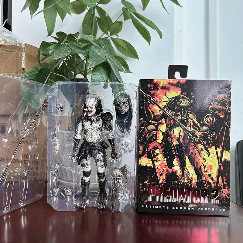 NECA Shaman Predator Ultimate Armored Lost Warrior Jungle Hunter Thermal Vision Fugitive Predator Action Figure Model Toys Gifts