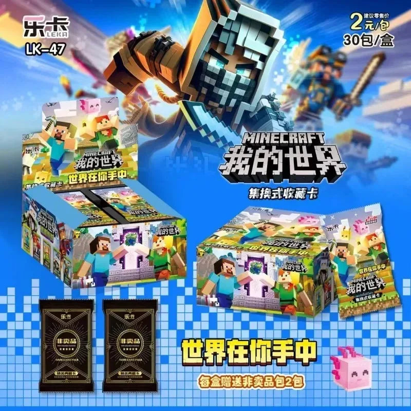 Minecraft Card The World Is in Your Hands Adventure and Footprints MR SP Game Role Trading Collection Card Kids Toys Gifts