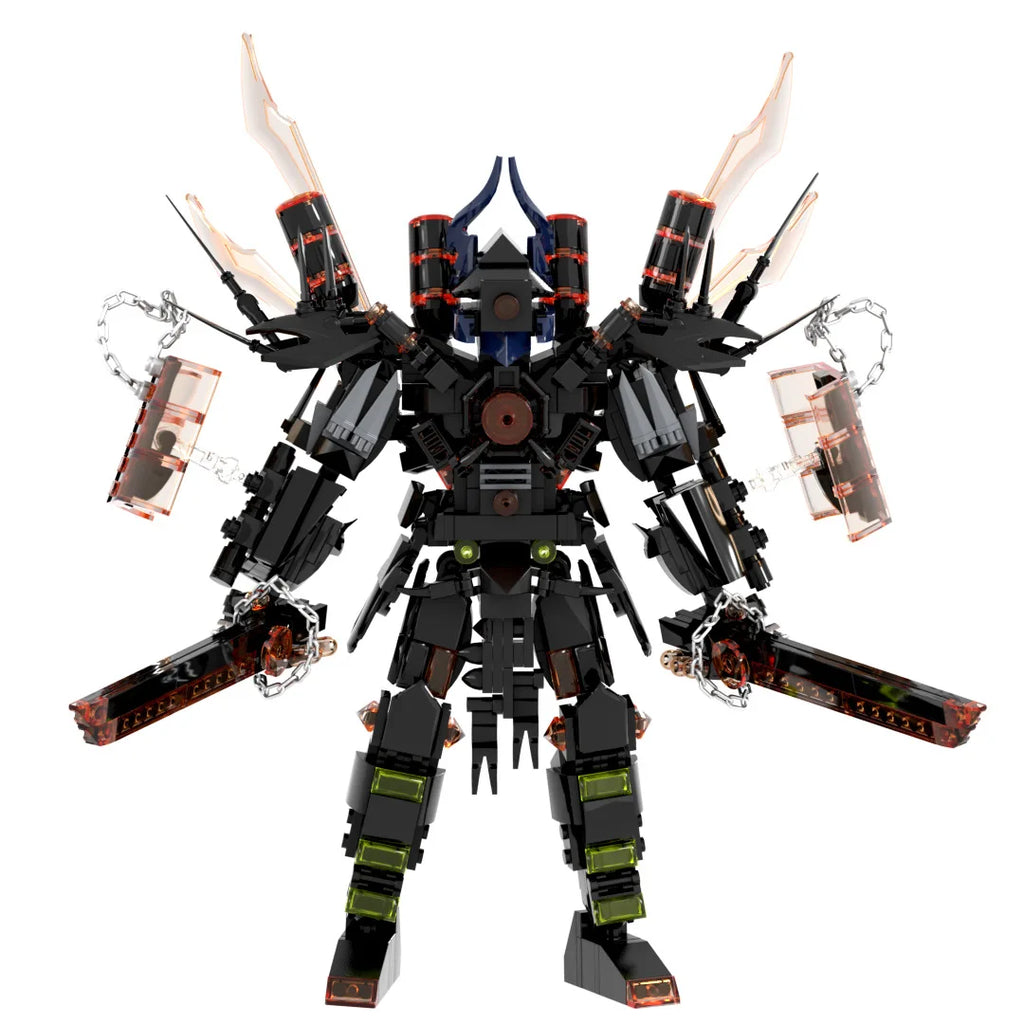 MOC Skibidi Toilet Dual Blade gravity Monitor Man Speakerman Building Block Anime Titan Toys Figures DIY Model for Kids Gifts