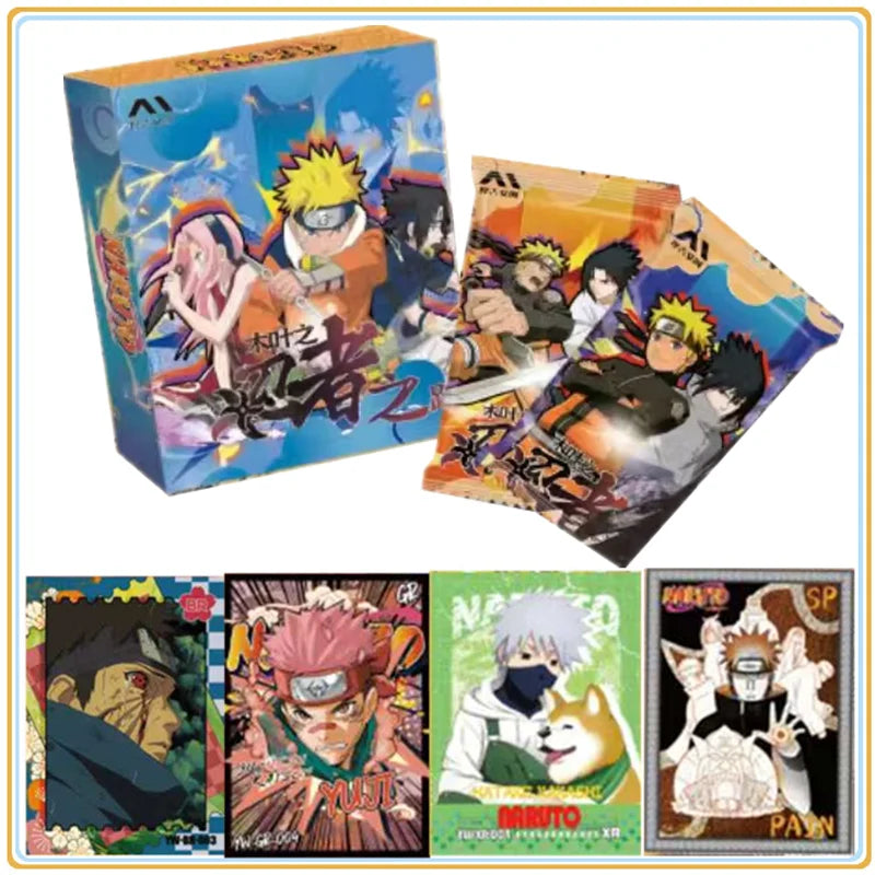 MOJI original Anime Naruto Series Cards The Ninja Road Of Konoha Rare CR Ninja World Collection Cards Toys for Children Gifts