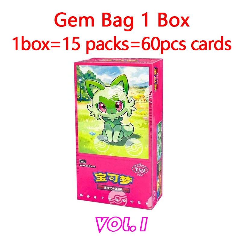 Original Pokemon Game Pack Cards Vol.2 Scarlet and Violet Trading PTCG Bag Gem Box Deck Ibrahimovic Sprigatito Pikachu Card Gift