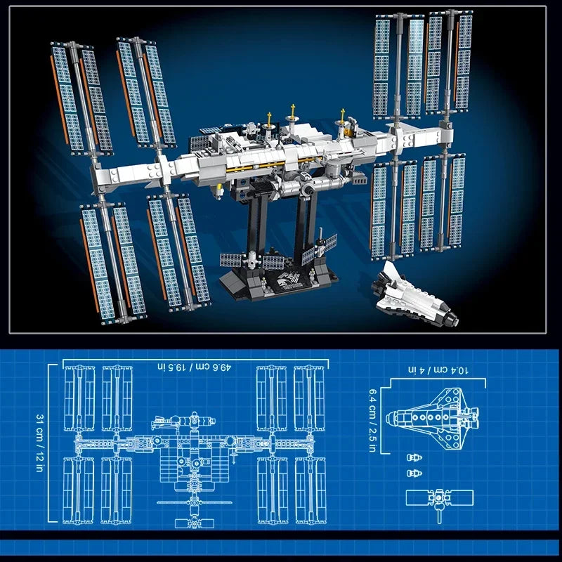 Ideas International Space Station Building Blocks Model Building Kit Adult Set Bricks Moc Toys for Boys Birthday Gift DIY 876pcs