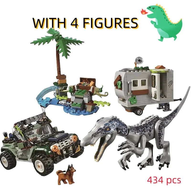 Compatible Jurassiced Dinosaur Series Baryonyx Face-Off:The Treasure Hunt Building Blocks Model Fit MOC Set Toys For Kids Gifts