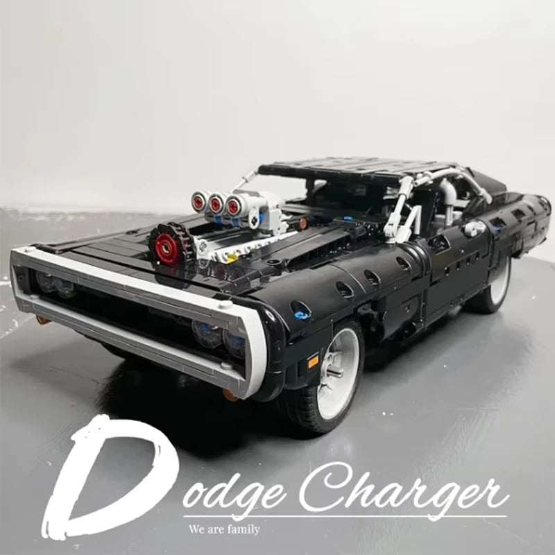 New technology Dodge Charger racing building blocks Moc model Assembly bricks Fast and Furious Toys for kids Holiday toys Boys B
