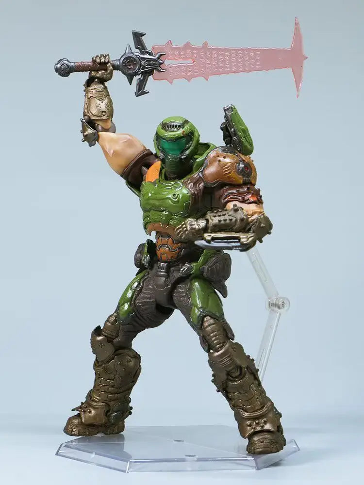 New 17cm Figma SP-140 Doom Slayer Eternal Model Destroy Warrior Doom Movable Cool Collection Room Desktop Ornament Toy Kids Gift