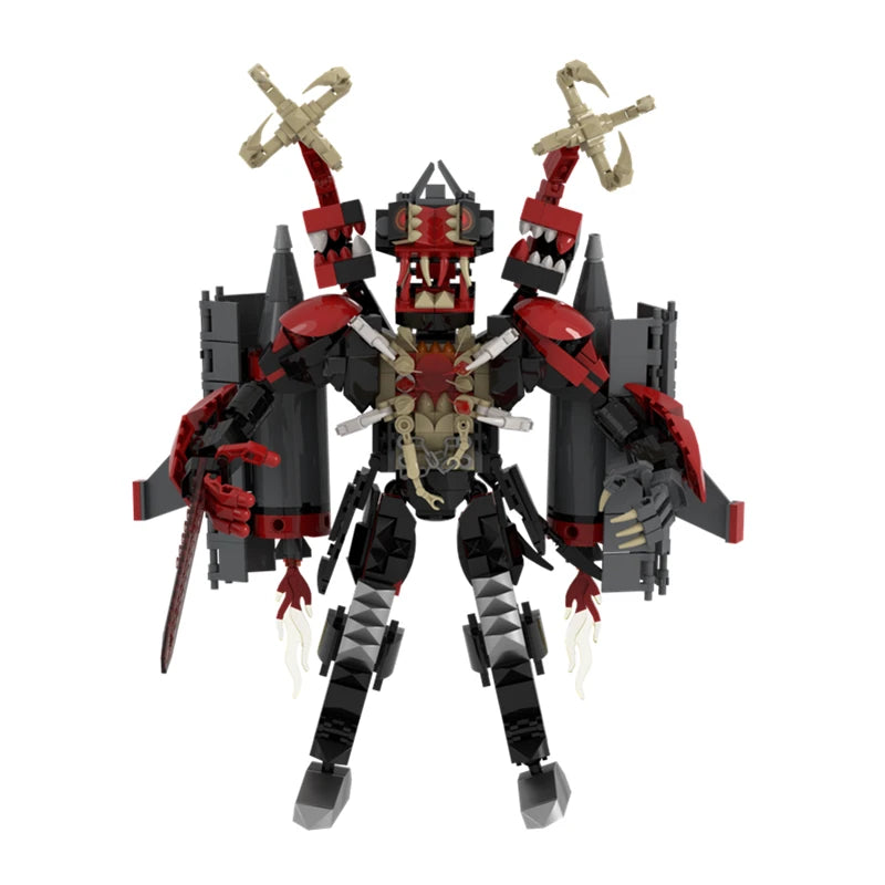 672pcs/set Horror Game Skibidi Toilet Series Building Blocks Zombie Titan Monitor Man DIY Bricks Toys For Kids Christmas Gifts