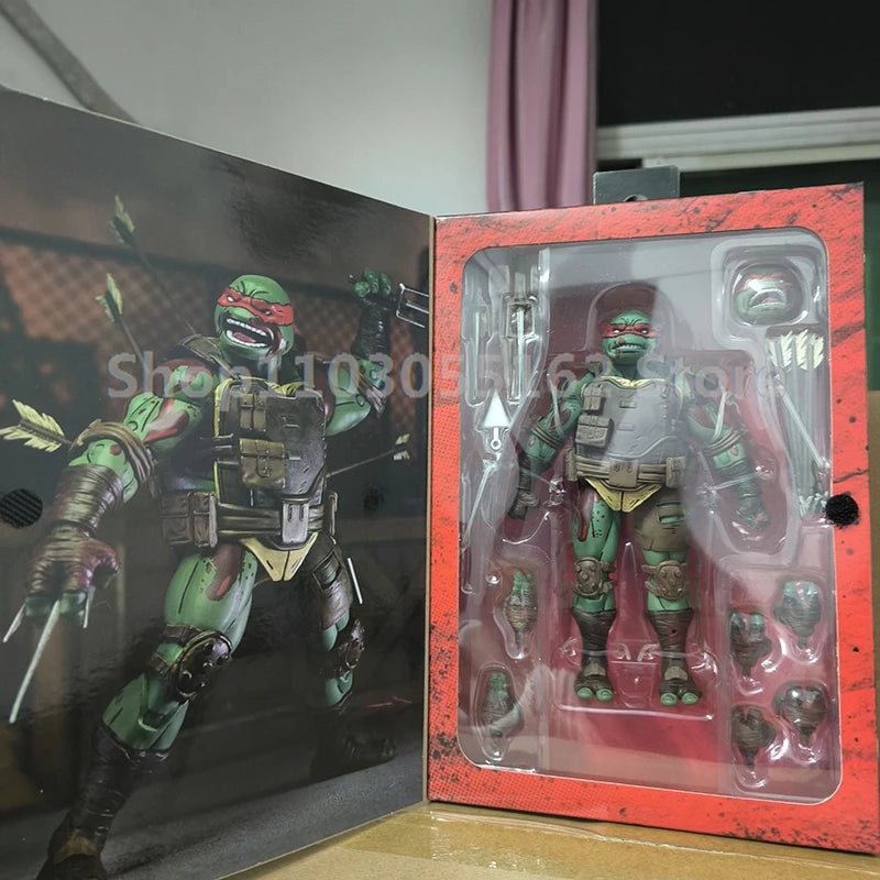 NECA The Last Ronin Leonardo Raphael Donatello Splinter Casey Jones Michelangelo Battle Damaged Action Figure TMNT Toys