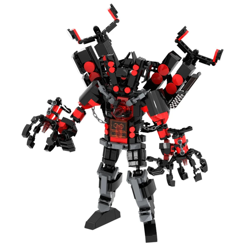 619pcs/set Skibidi Toilet Man Building Blocks Upgraded Version Of Titan Speaker King DIY Bricks Toys For Kids Christmas Gifts
